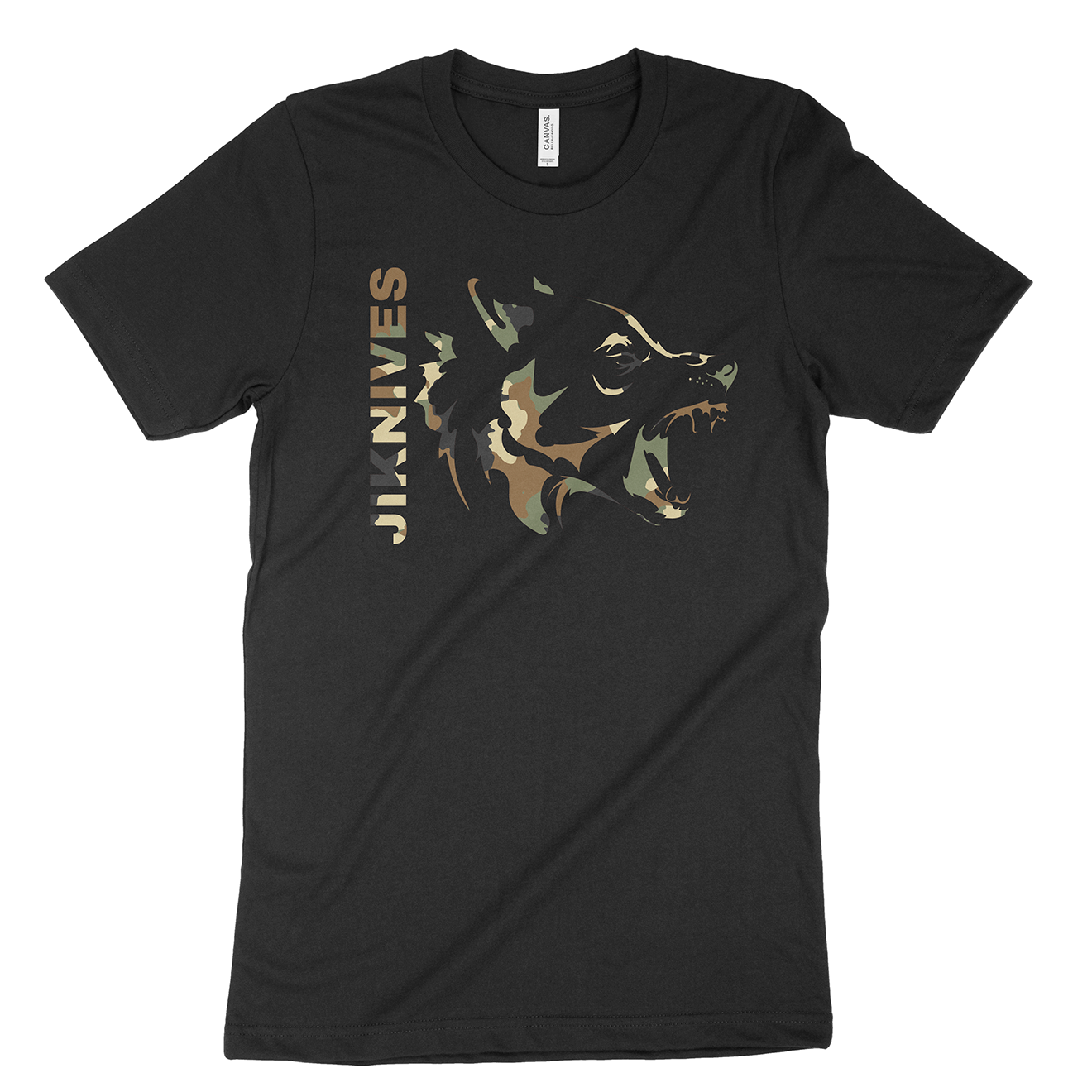 Gnarly Wolf T Shirt Black